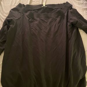 Heavy black off the shoulder sweatshirt